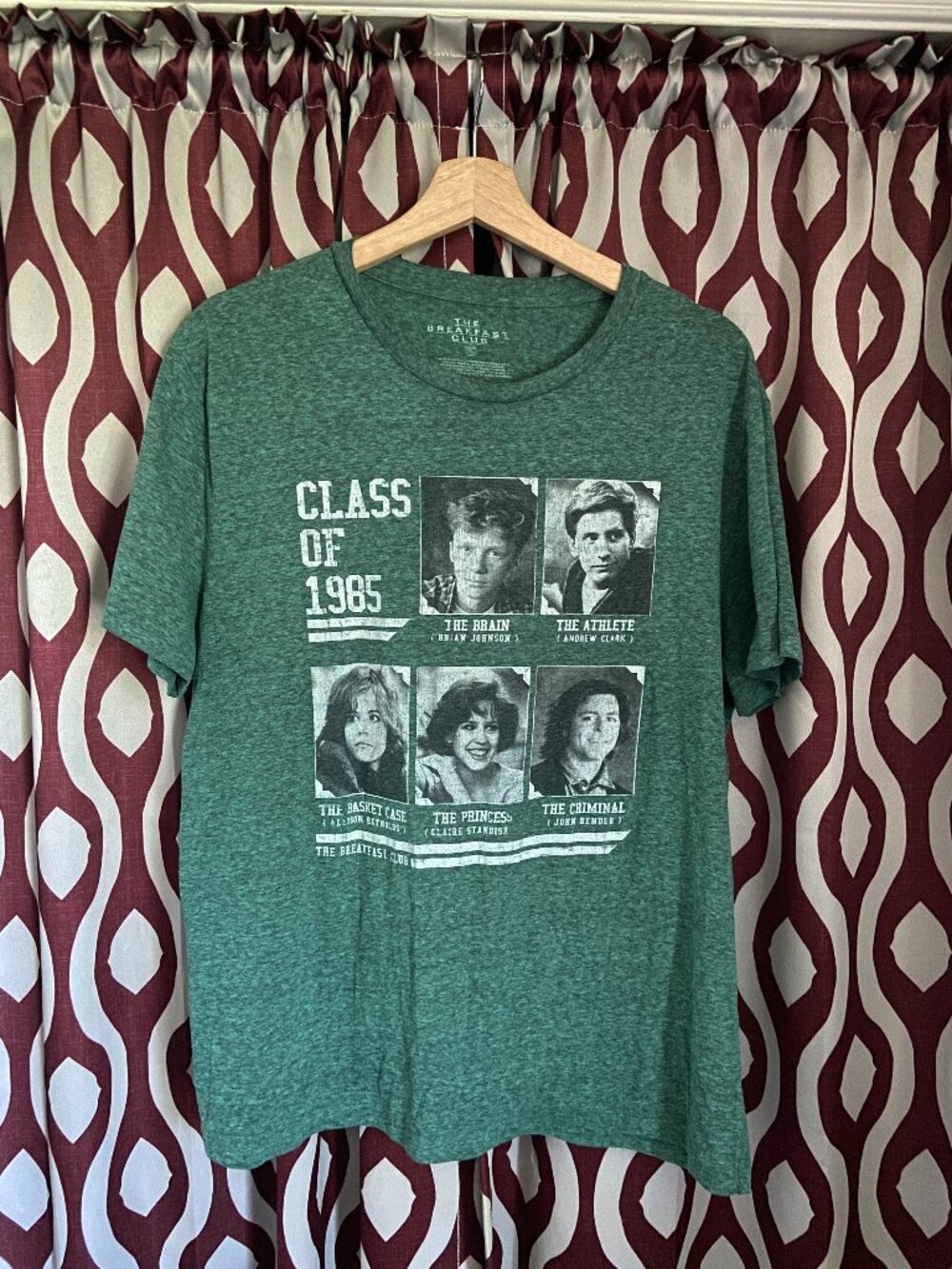 The Breakfast Club Licensed Unisex Tee L Yearbook Format Green Soft Casual Retro